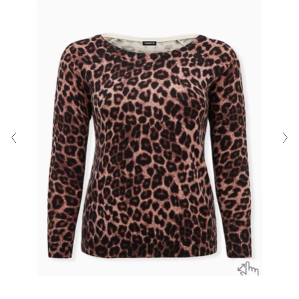 Torrid Leopard Raglan Pullover Sweater - 1X - Worn Once